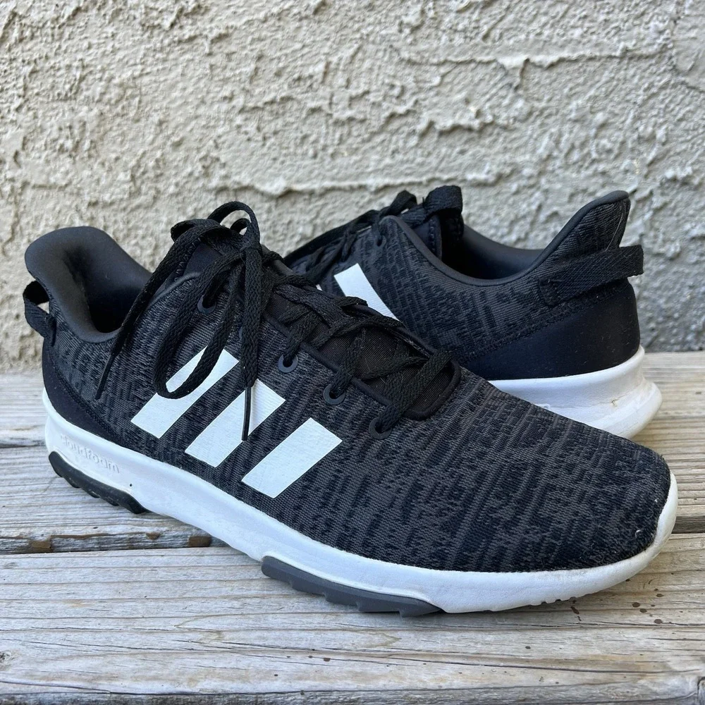 Adidas Cloudfoam Racer TR Mens Size 11 Black Athletic Running Shoes Sneakers